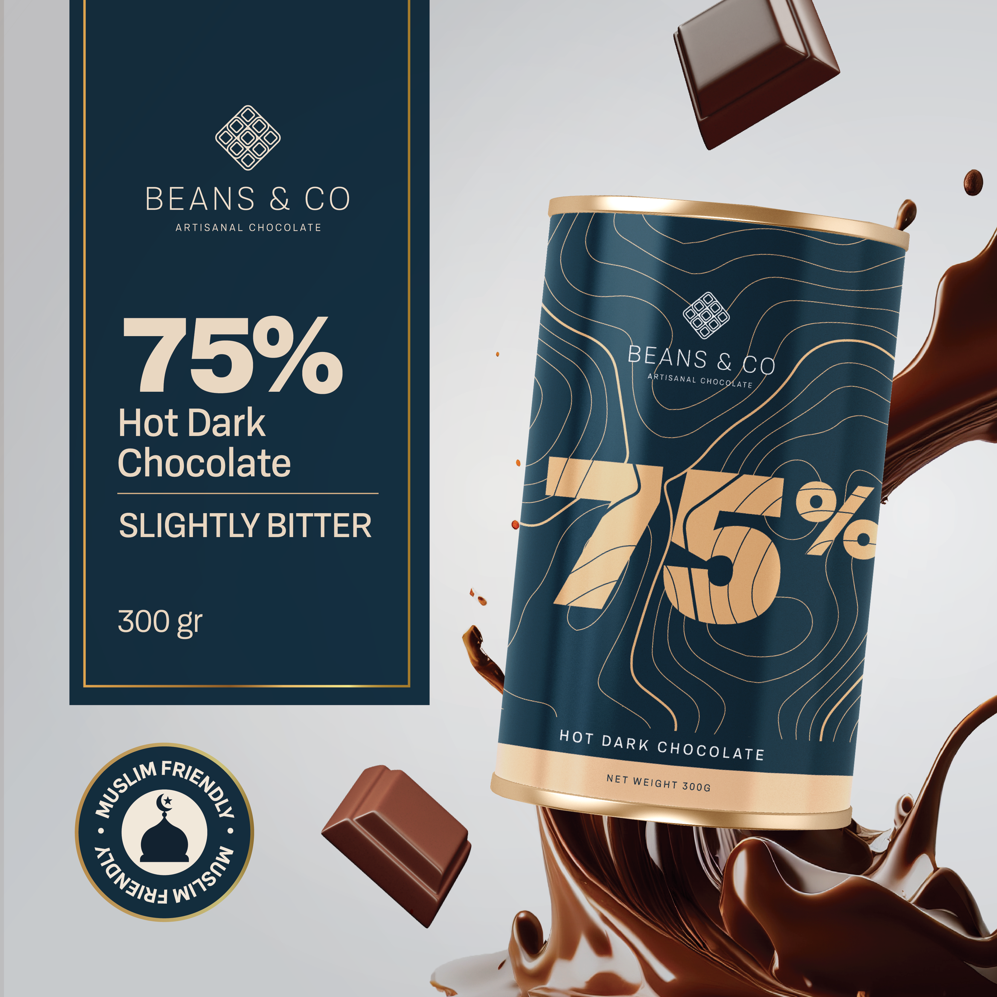 75% Hot Dark Chocolate