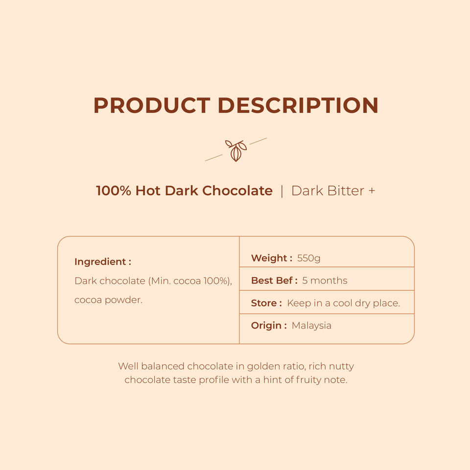 100% Hot Dark Chocolate