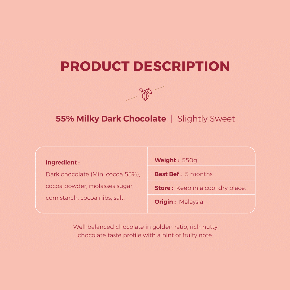 55% Extra Milky Dark Chocolate