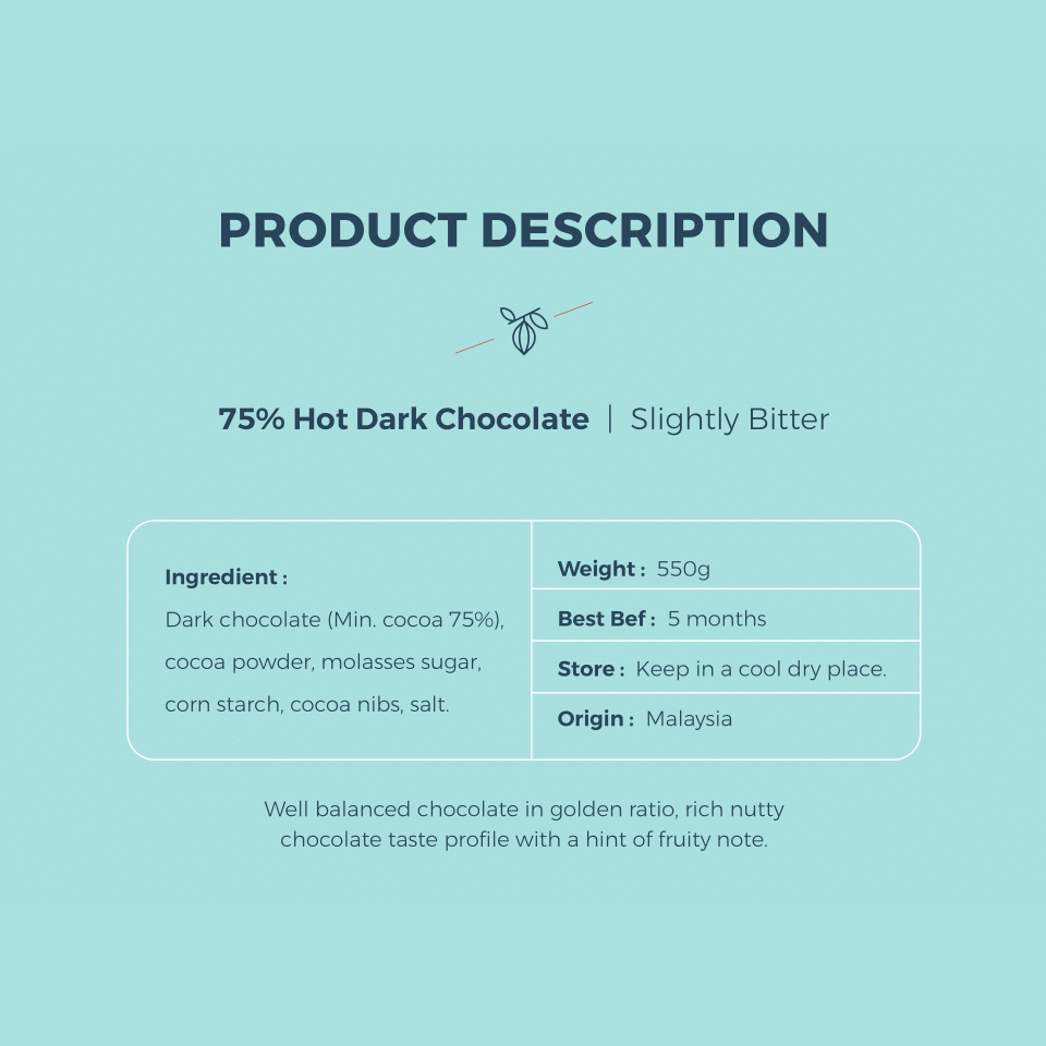 75% Hot Dark Chocolate