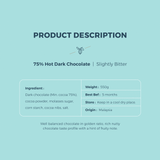 75% Hot Dark Chocolate