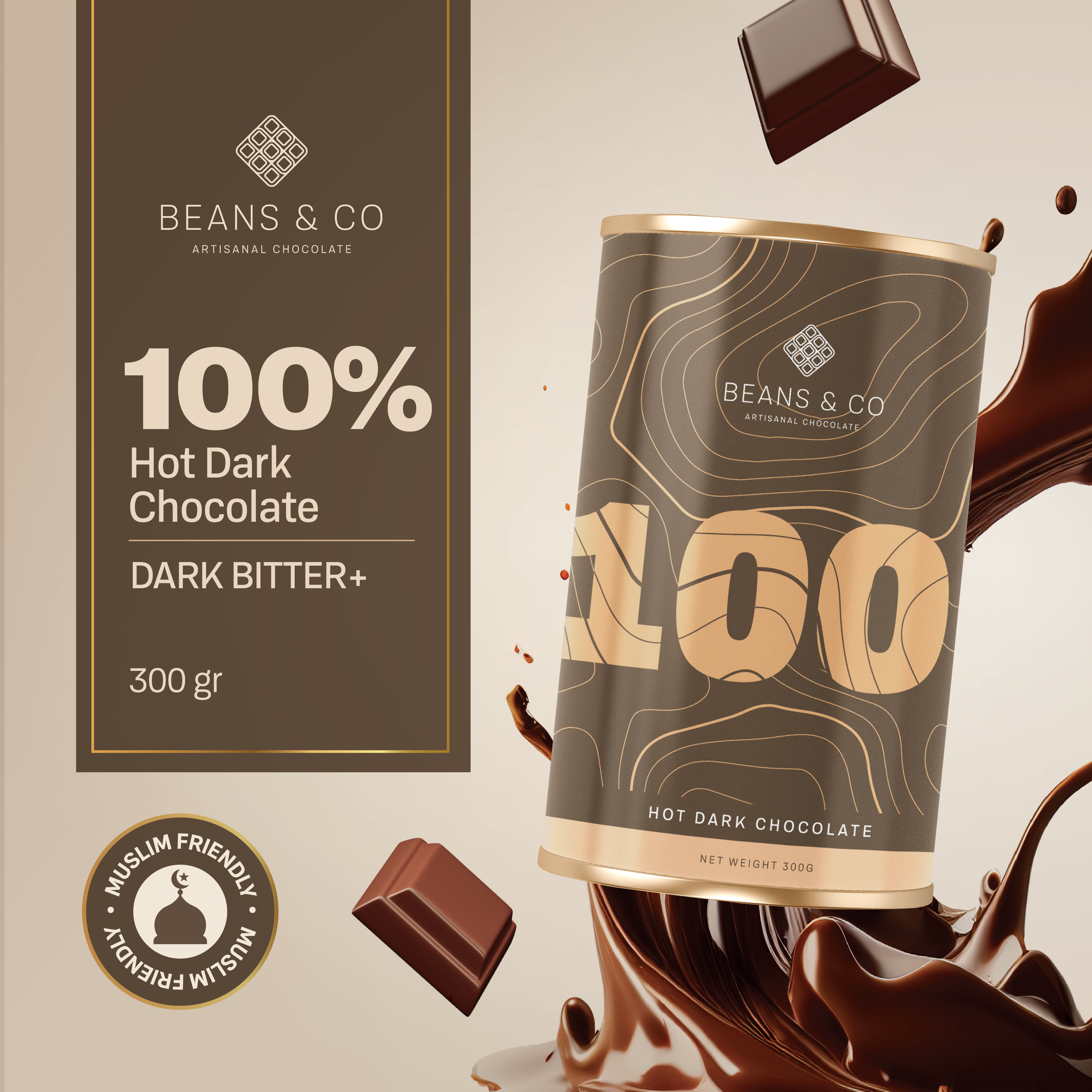 100 Hot Dark Chocolate Mini Pack 300G Without Nibs