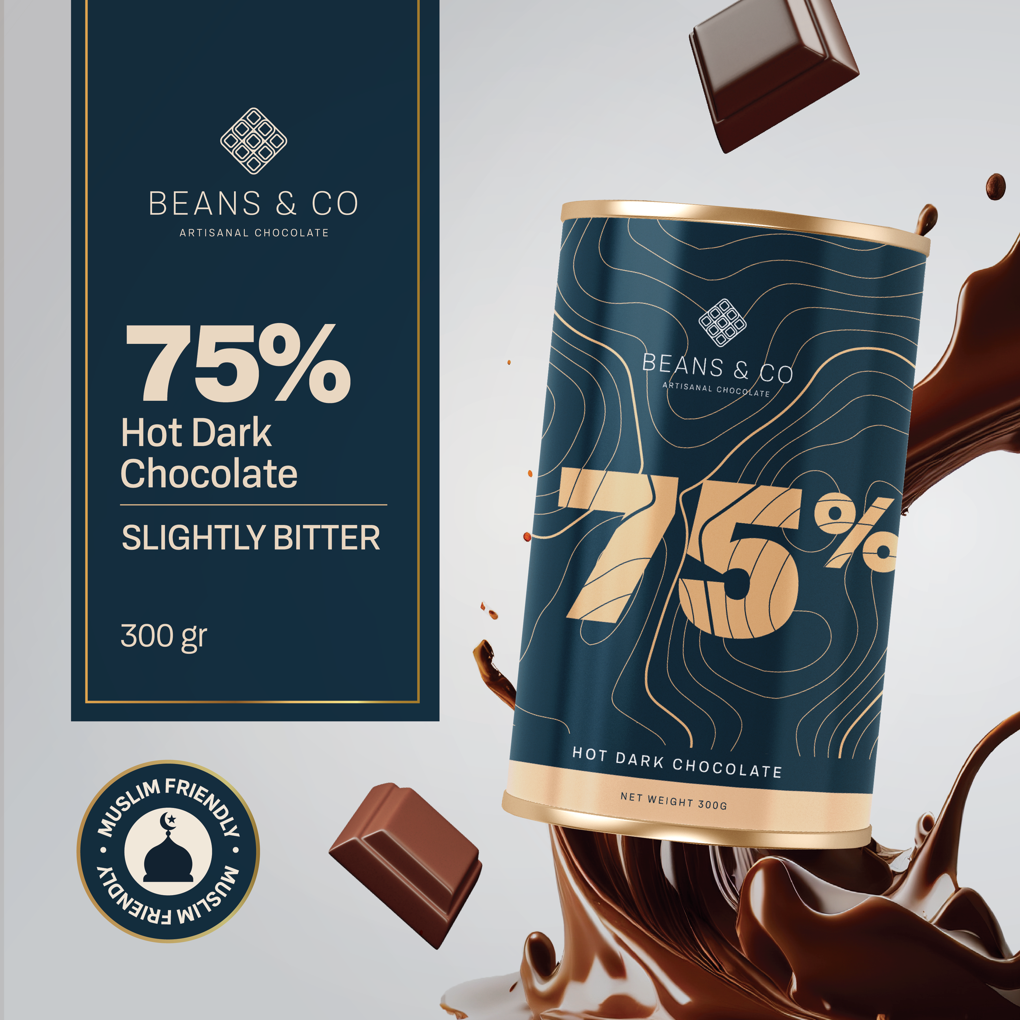 75% Hot Dark Chocolate 300g